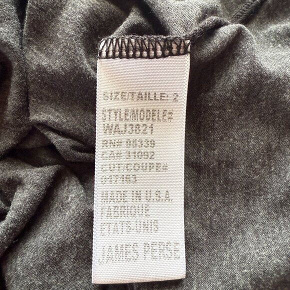 James Perse standard black stretchy 3/4 sleeve lightweight top blouse size 2 NWT - Picture 9 of 9